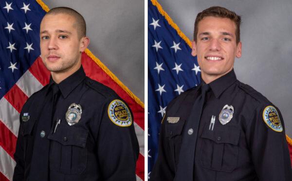 Officers Michael Collazo (L) and Rex Englebert, of the Nashville Police Department, in undated photos. (Nashville Police Department)