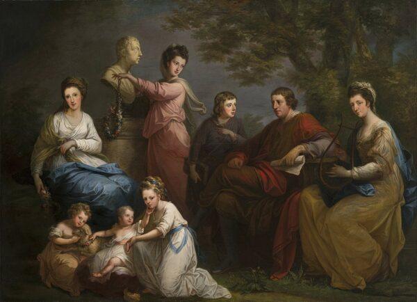 The well-being of a family depends on the wisdom of its leaders: the mother and father. "The Family of the Earl of Gower," 1772, by Angelica Kaufmann. National Museum of Women in the Arts. (Public Domain)