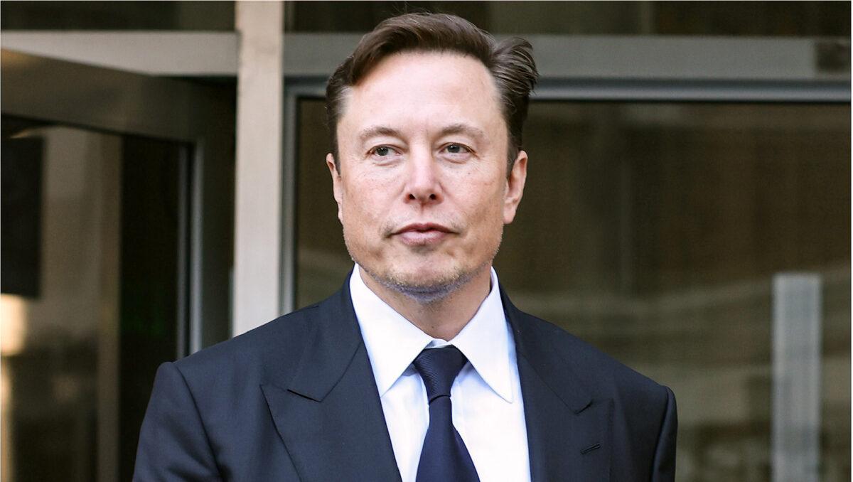Tesla CEO Elon Musk leaves the Phillip Burton Federal Building in San Francisco, Calif., on Jan. 24, 2023. (Justin Sullivan/Getty Images)