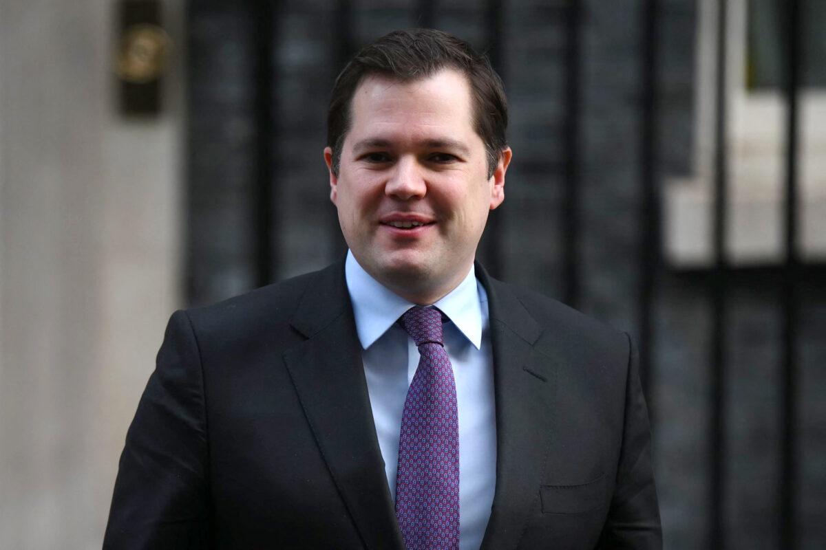 Britain's Minister of State for Immigration Robert Jenrick leaves after a cabinet meeting at 10 Downing Street, in central London, on March 15, 2023. (Daniel Leal/AFP via Getty Images)