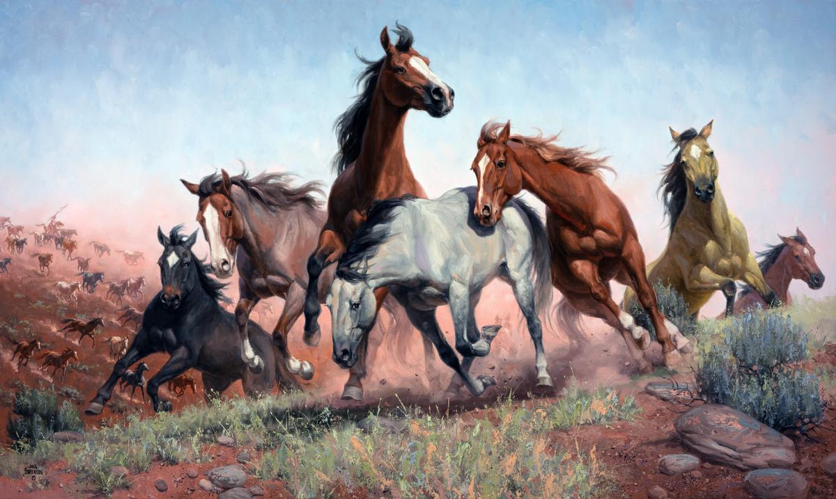 "Comanche Pony Raid" by Jack Sorenson. (Courtesy of <a href="https://www.instagram.com/jacksorensonfineartactual/">©Jack Sorenson Fine Art, Inc</a>)