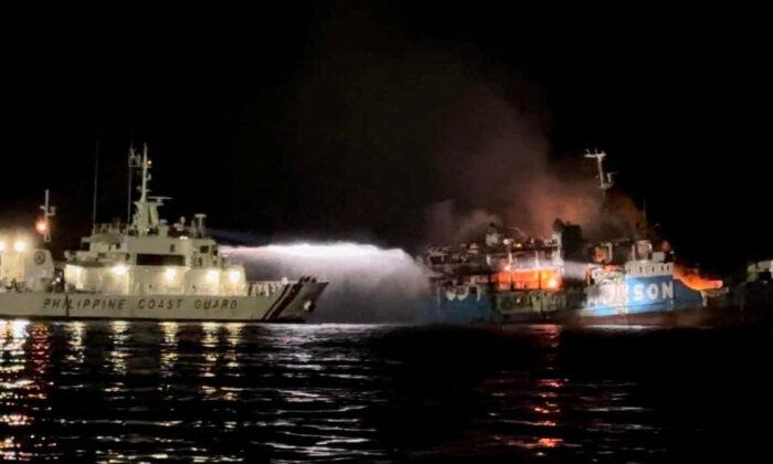 Fire on Philippine Ferry Kills 29, Including Children; 225 Rescued
