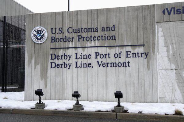 The U.S. Customs and Border Protection Port of Entry in Derby, Vt., on March 23, 2023. (Allan Stein/The Epoch Times)