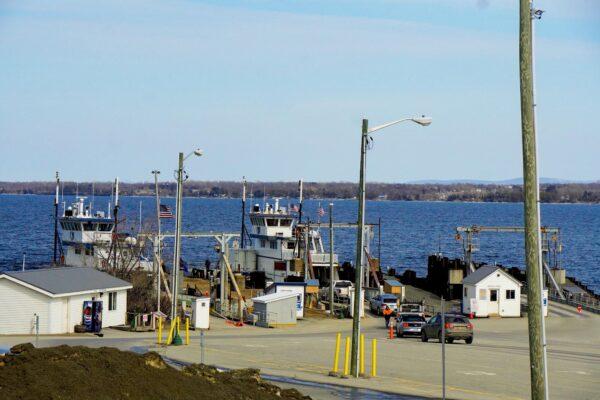 To get to Plattsburgh, N.Y., you had to take the ferry from Vermont on March 22, 2023. (Allan Stein/The Epoch Times)