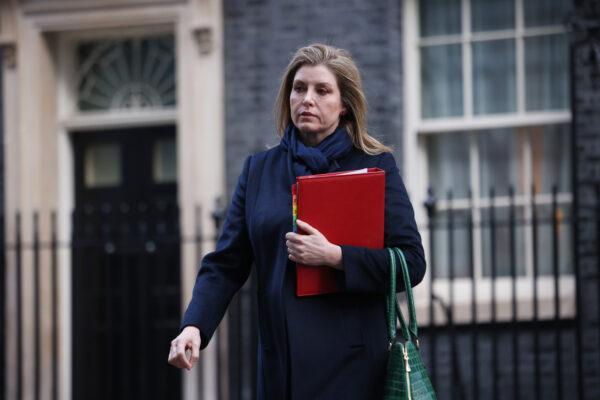 Leader of the House of Commons Penny Mordaunt leaves following the weekly Cabinet meeting at 10 Downing Street, in London, on Jan. 17, 2023. (Dan Kitwood/Getty Images)