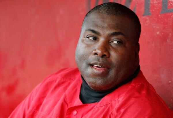 Tony Gwynn, Hall of Fame outfielder and San Diego State head baseball coach, talks while watching a practice in San Diego on Jan. 30, 2006. (Chris Park/AP Photo)