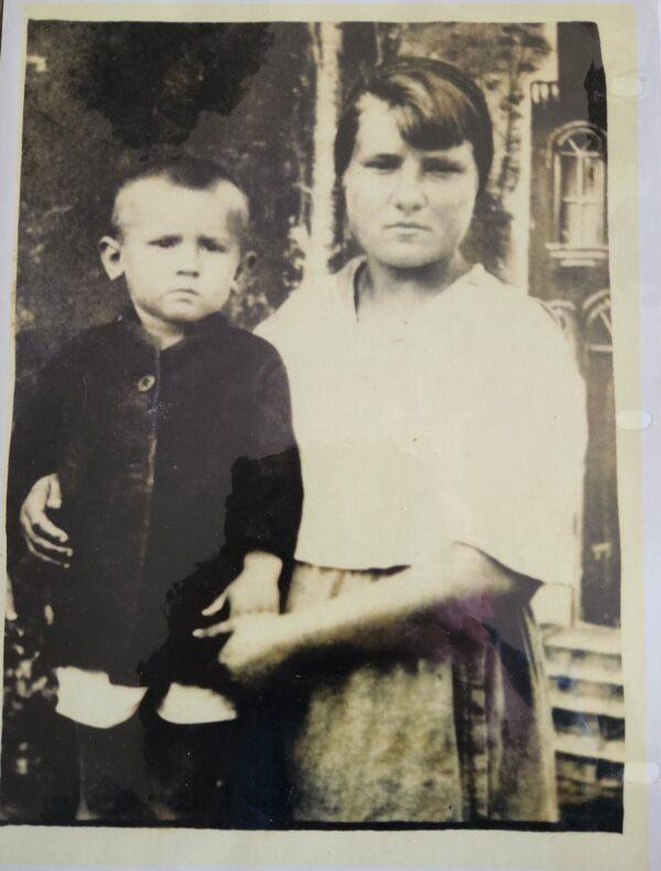 George Ilinsky was about 2 years old in this 1932 photograph with his "nanny." (Courtesy of George Ilinsky)