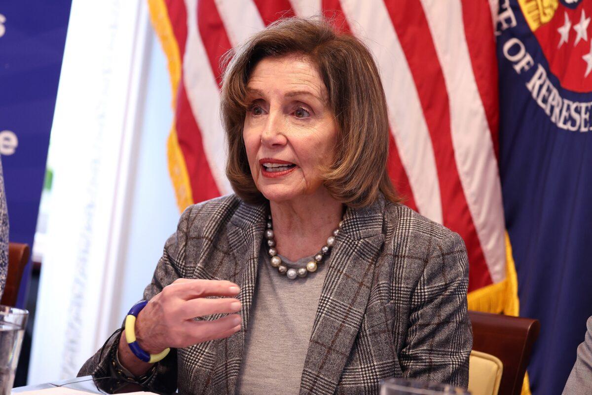 Rep. Nancy Pelosi (D-Calif.) in Washington on March 22, 2023. (Paul Morigi/Getty Images for Protect Our Care)
