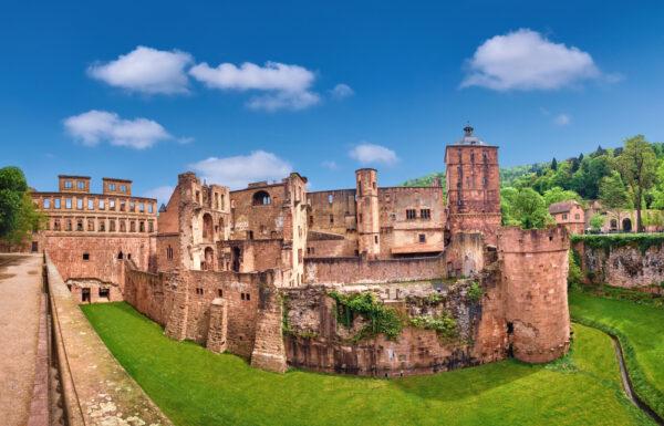 One of the oldest structures in the castle complex is the Ruprecht building, located near the great gate tower. With its red sandstone façade featuring a turret, a small tower, round arches, and few windows, it's one of the rare examples of medieval architecture in the complex. (<a href="https://www.shutterstock.com/g/anyaivanova">tilialucida</a>/<a href="https://www.shutterstock.com/image-photo/ruins-heidelberg-castle-heidelberger-schloss-spring-1131223406">Shutterstock</a>)