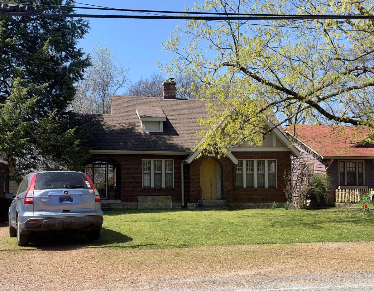 The home of the Covenant school shooter, in its south Nashville neighborhood on March 31, 2023, days after police agencies raided the home following the shooting. (Chase Smith/The Epoch Times)