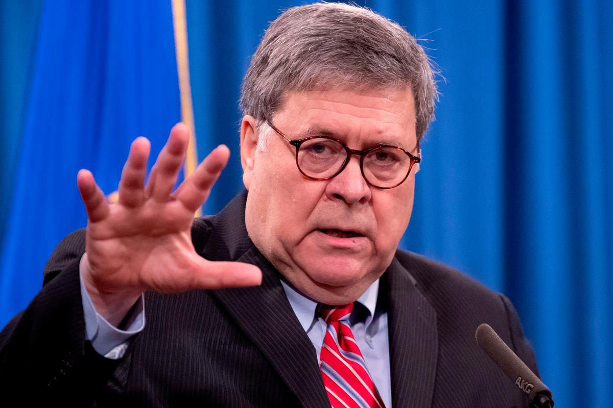 Former AG William Barr Says Trump’s First Amendment Defense in Jan. 6 Case Is ‘Not Valid’