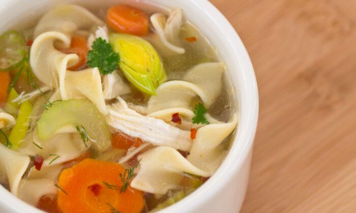 Comforting Chicken Noodle Soup with Homemade Noodles (Recipe)