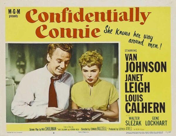A lobby card for the film “Confidentially Connie” (1953). (MovieStillsDB)