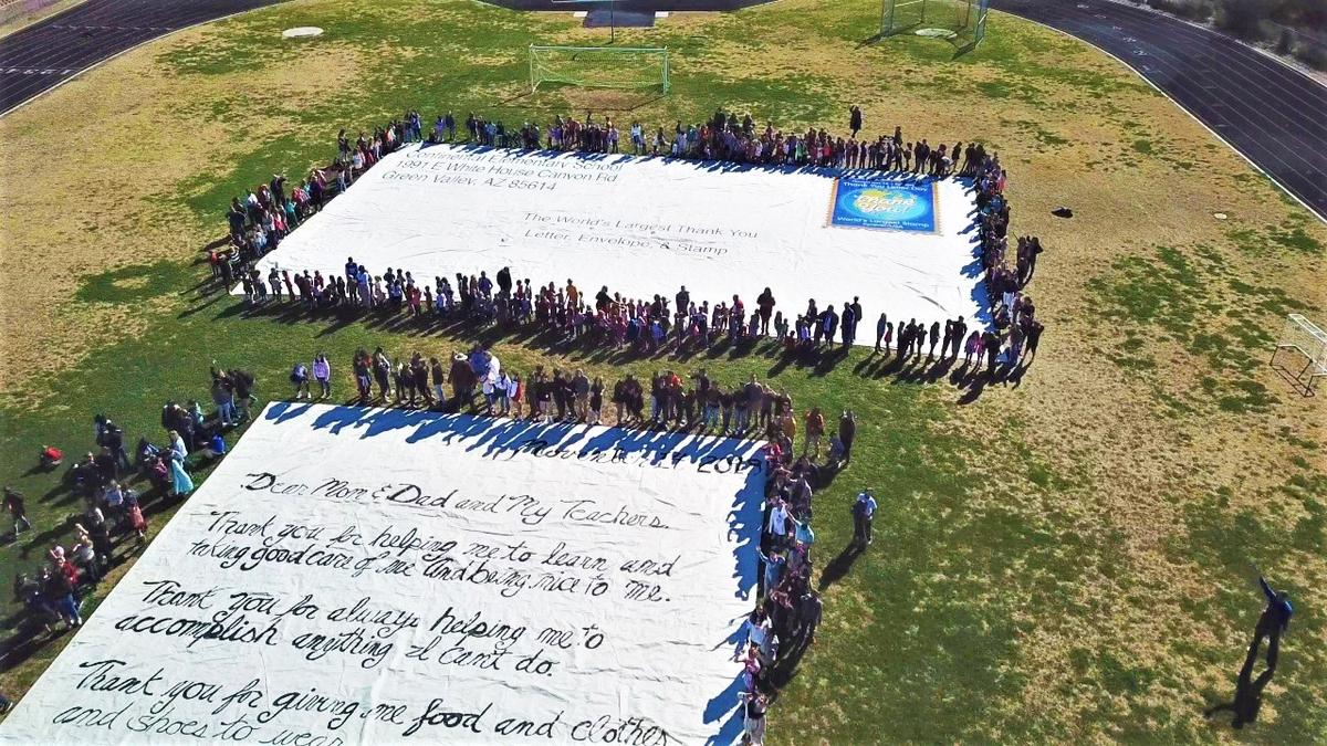 What Does It Take to Write a Thank You Letter the Size of a School Gym?