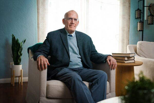 Victor Davis Hanson, a classicist, military historian, and author of "The Dying Citizen," in Visalia, Calif. on Feb. 7, 2023. (York Du/The Epoch Times)