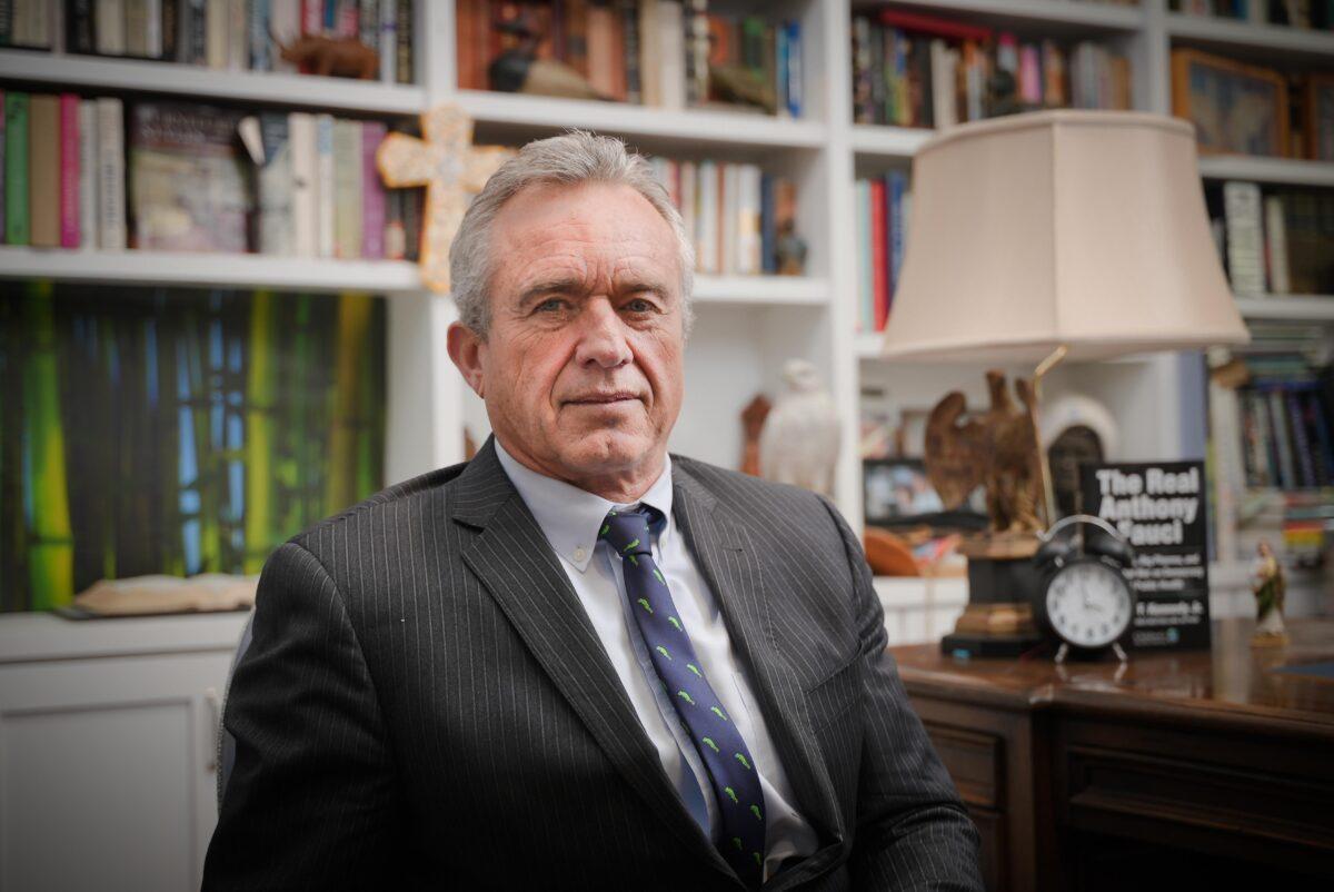 Robert F. Kennedy Jr., founder of the nonprofit Children's Health Defense, in Los Angeles on Feb. 6, 2023. (York Du/The Epoch Times)