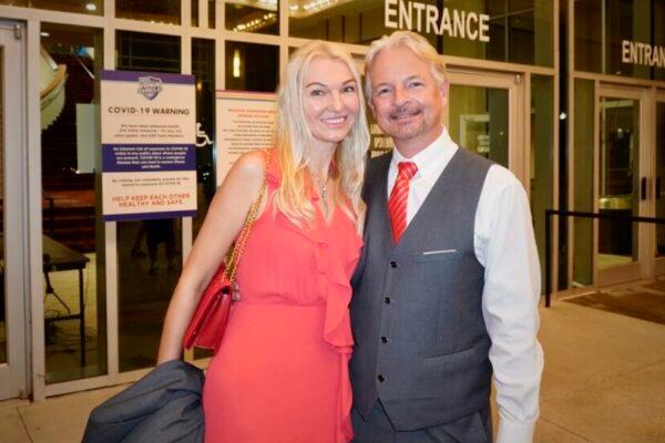 Christian Wip and Maryna Pillock enjoyed Shen Yun’s evening performance at the Jacksonville Center for the Performing Arts on April 5, 2023. (Nancy Ma/The Epoch Times)