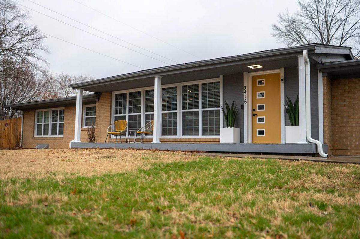 The Elvis Retreat House at 3416 S. Crysler Ave. in Independence opened Feb. 15. The Airbnb is a former private home built by a prominent dentist and his wife in the 1950s. (Emily Curiel/The Kansas City Star/TNS)