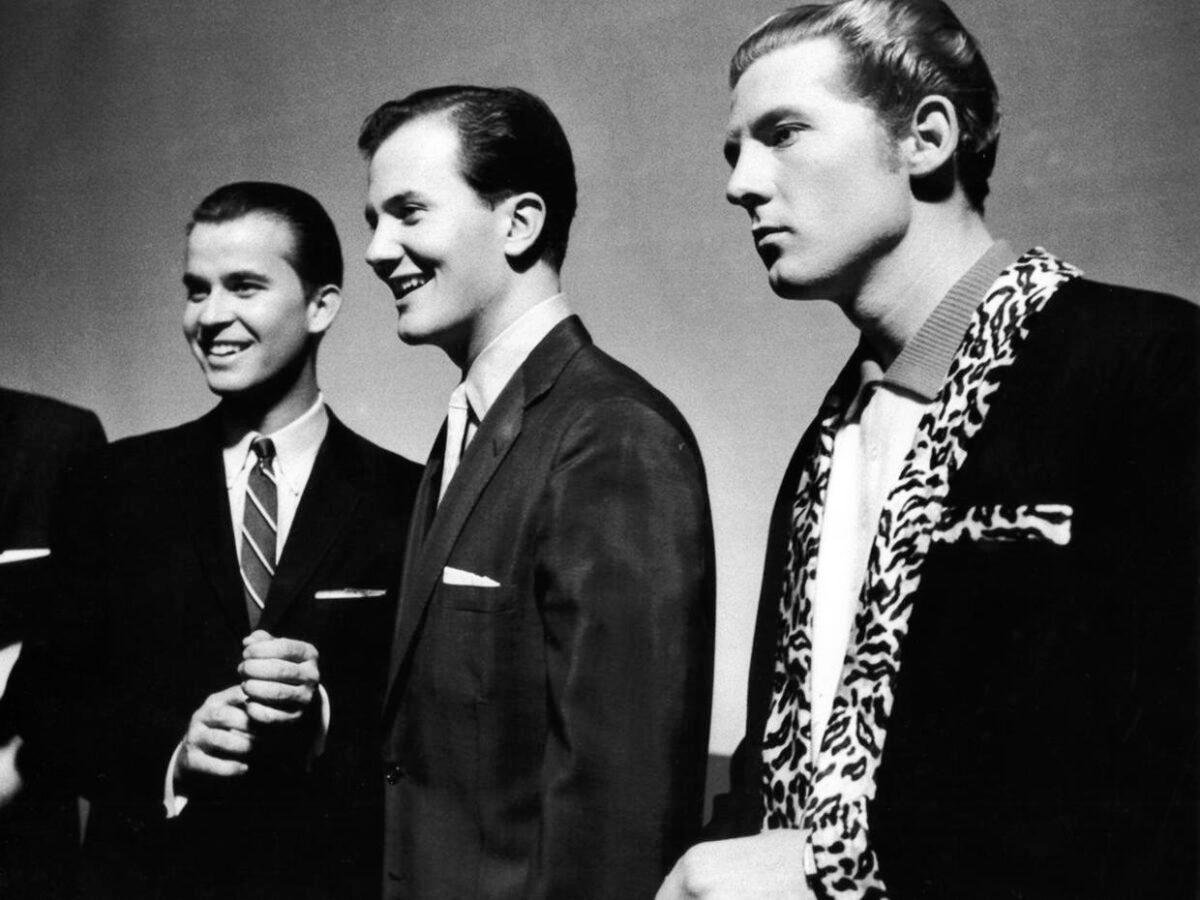 Boone (C) with “American Bandstand” host Dick Clark (L) and pianist Jerry Lee Lewis. (Courtesy of Pat Boone)