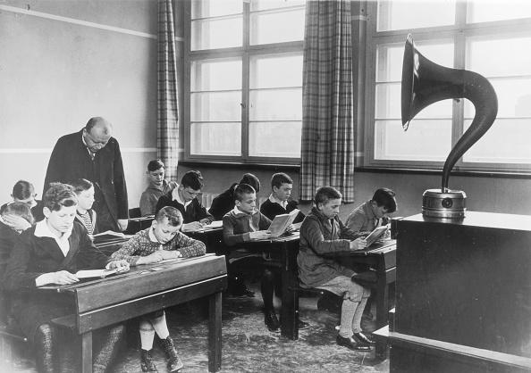 Horace Mann wanted schools to teach all-around Christian morals A teacher watches over a class of schoolboys, circa 1925. (FPG/Hulton Archive/Getty Images)