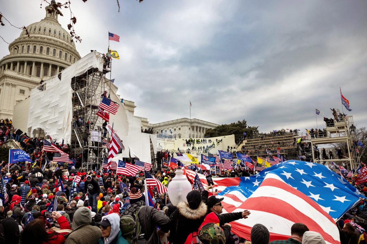Protesters gather on the west front of the U.S. Capitol on Jan. 6, 2021. (Brent Stirton/Getty Images)
