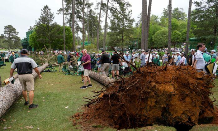 Storms Bring Down Trees at Masters, Play Halted in 2nd Round