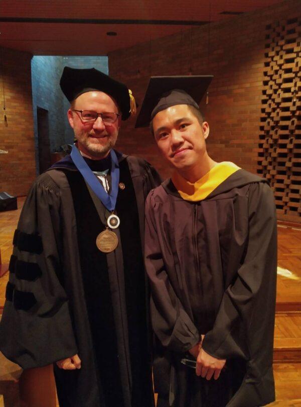 Donald Cheng (right) studied at Andrews University in Michigan for a bachelor of Social work and graduated in June 2022. (Courtesy of Donald Cheng)
