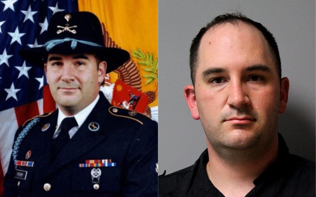 U.S. Army Sgt. Daniel Perry in file images. (Courtesy of Broden & Mickelsen; Austin Police Department)
