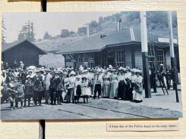 A historical photo in the museum at Roaring Camp. (Courtesy of Karen Gough)