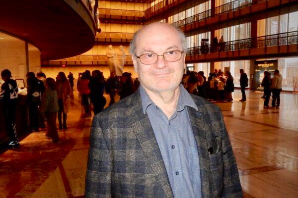 Arik Braude enjoyed Shen Yun at Lincoln Center, in New York City, on April 9. 2023. (Weiyong Zhu/The Epoch Times)
