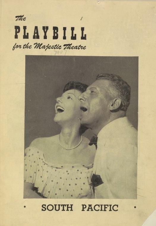 Original Playbill cover for the 1949 production of “South Pacific,” starring Mary Martin and Ezio Pinza. (Public domain)