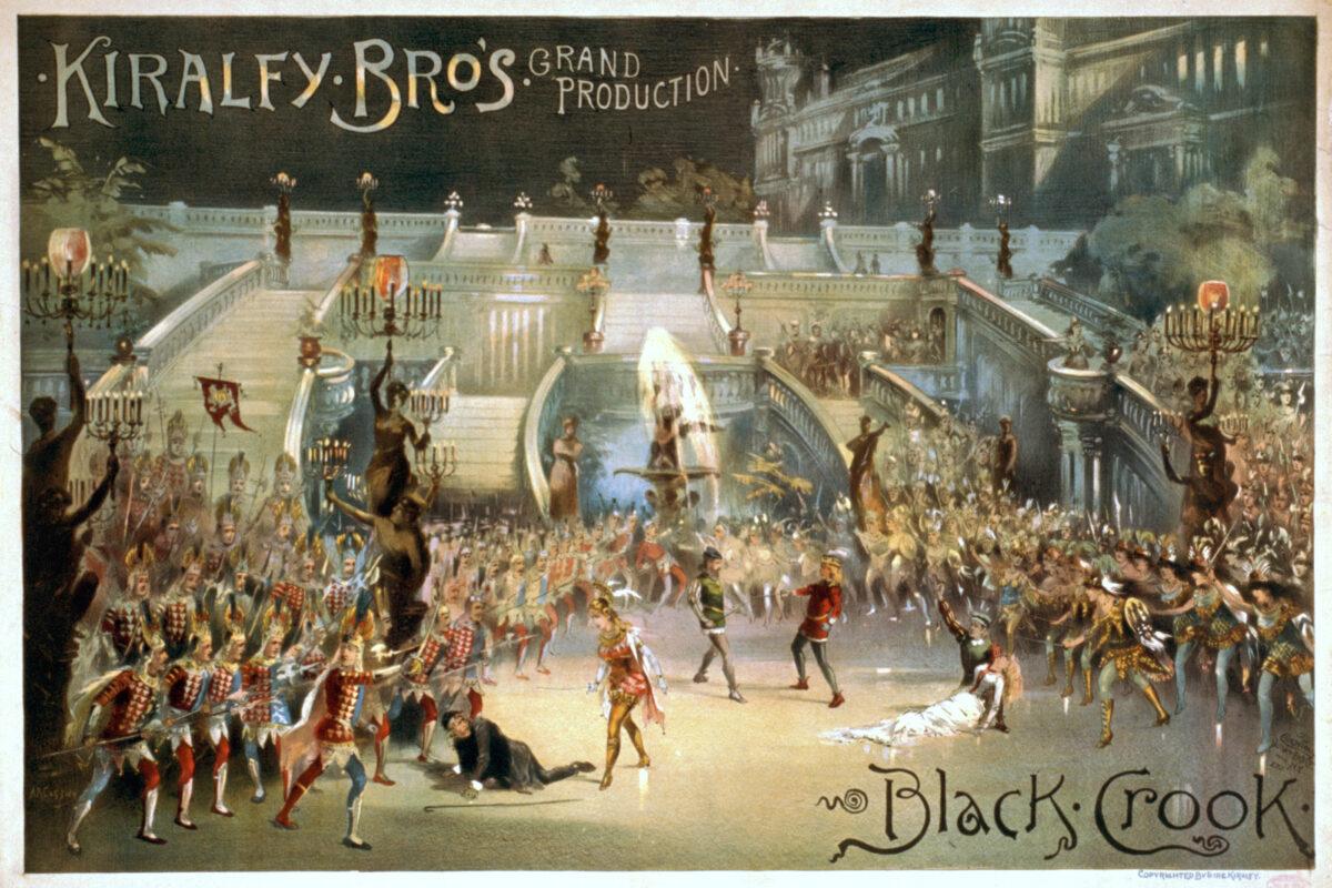 Debuting at New York’s Niblo’s Garden in 1866, “Black Crook” was a hodgepodge of song, dance, and<br/>story that set the stage for the first American musical. (Public domain)
