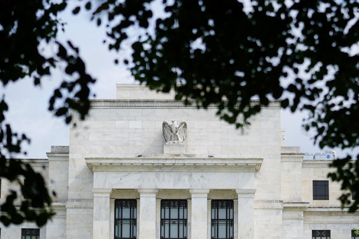 The exterior of the Marriner S. Eccles Federal Reserve Board Building in Washington, D.C., June 14, 2022. (Sarah Silbiger/Reuters)