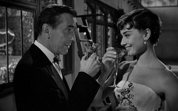 Linus Larrabee (Humphrey Bogart) and Sabrina (Audrey Hepburn) meet, in “Sabrina” (Paramount Pictures)