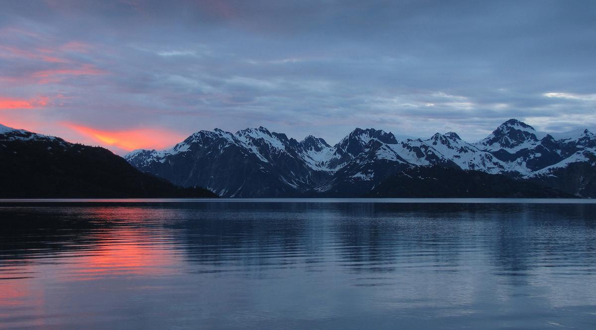 The small campground we landed at has two water sources from the glaciers. The opposite side across the channel has the best view of the sunset behind snow-capped mountains. (Lewis Leung/Minneapolis Star Tribune/TNS)