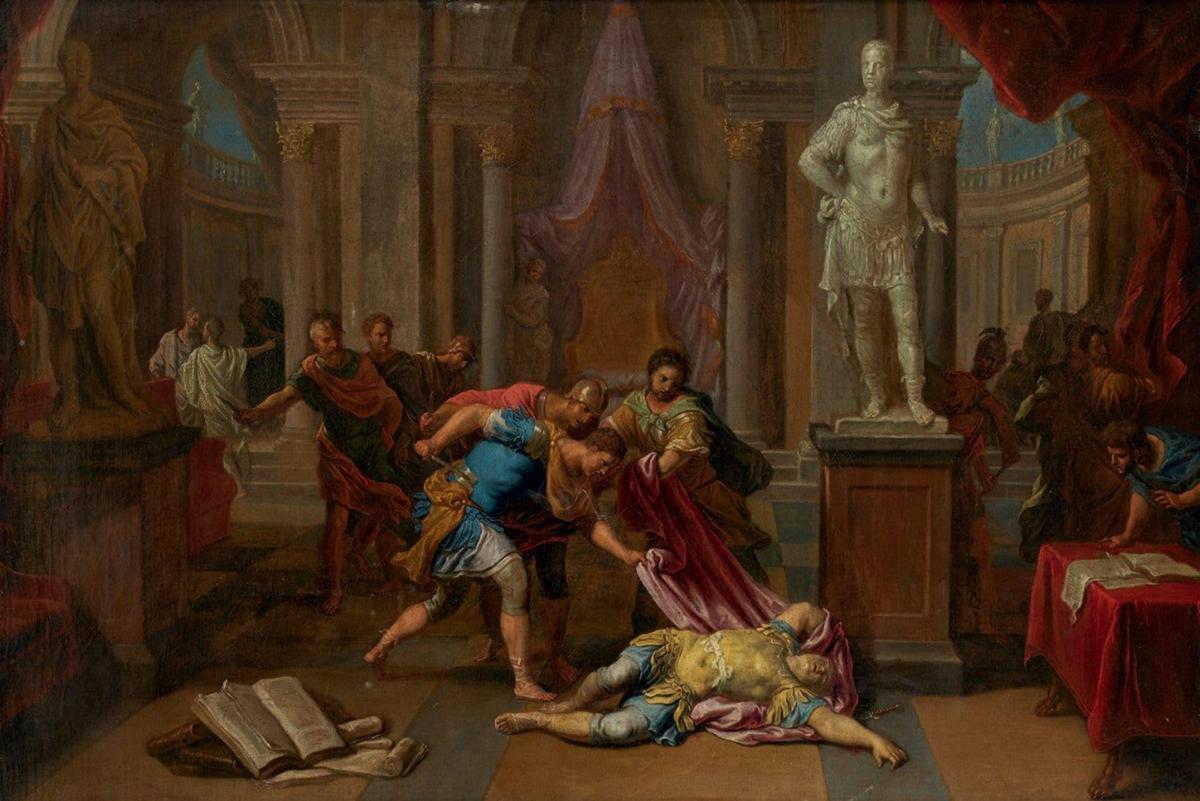 "The Death of Caesar," between 1673 and 1736, by Victor Honoré Janssens. Oil on canvas. Private Collection. (Public Domain)