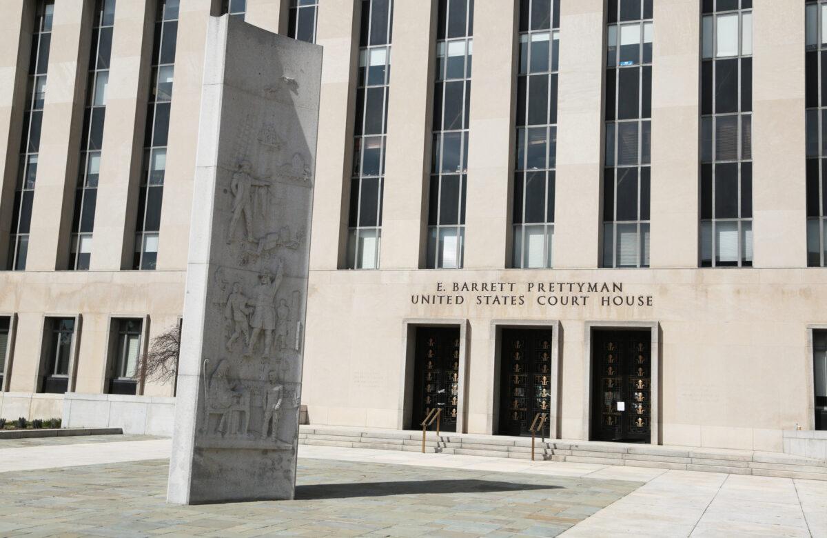 The U.S. District Court for the District of Columbia on March 22, 2023. (Richard Moore/The Epoch Times)