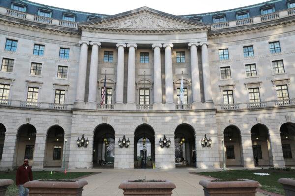The Environmental Protection Agency headquarters in Washington on March 23, 2023. (Richard Moore/The Epoch Times)