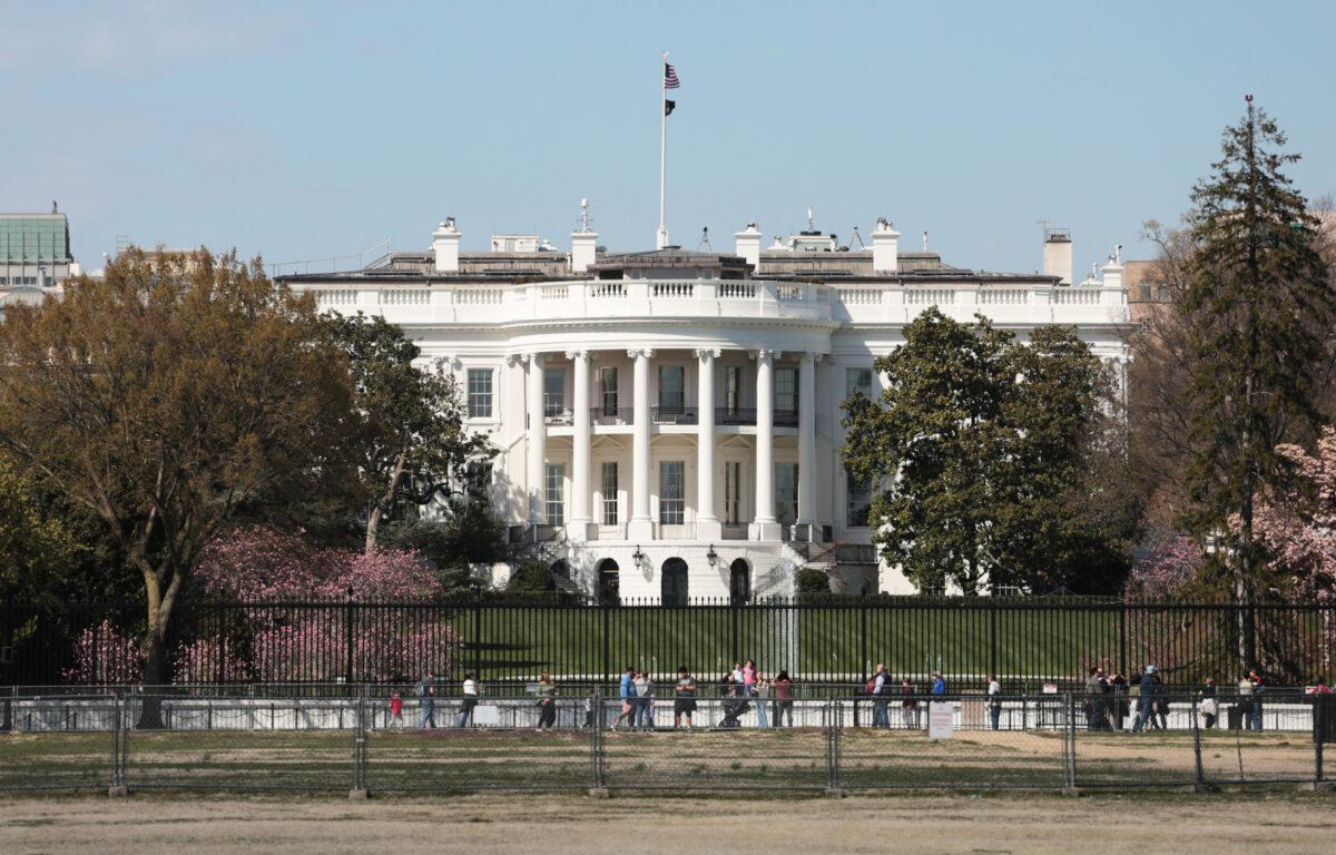 The White House in Washington on March 22, 2023. (Richard Moore/The Epoch Times)
