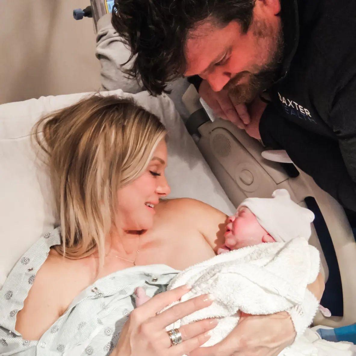 Karla and Lucas Bradley with their newborn, Beau. (Courtesy of <a href="https://www.instagram.com/thebradleybunchadventures/">The Bradley Brunch</a>)