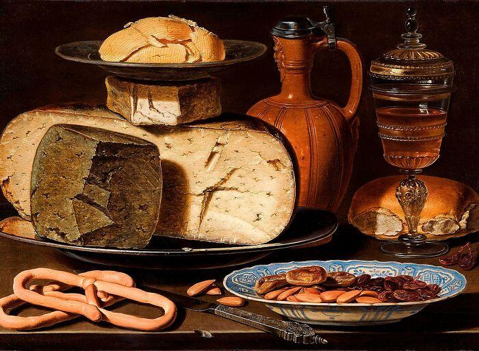 An Abundant Table: ‘Still Life With Cheeses, Almonds and Pretzels’ by Clara Peeters