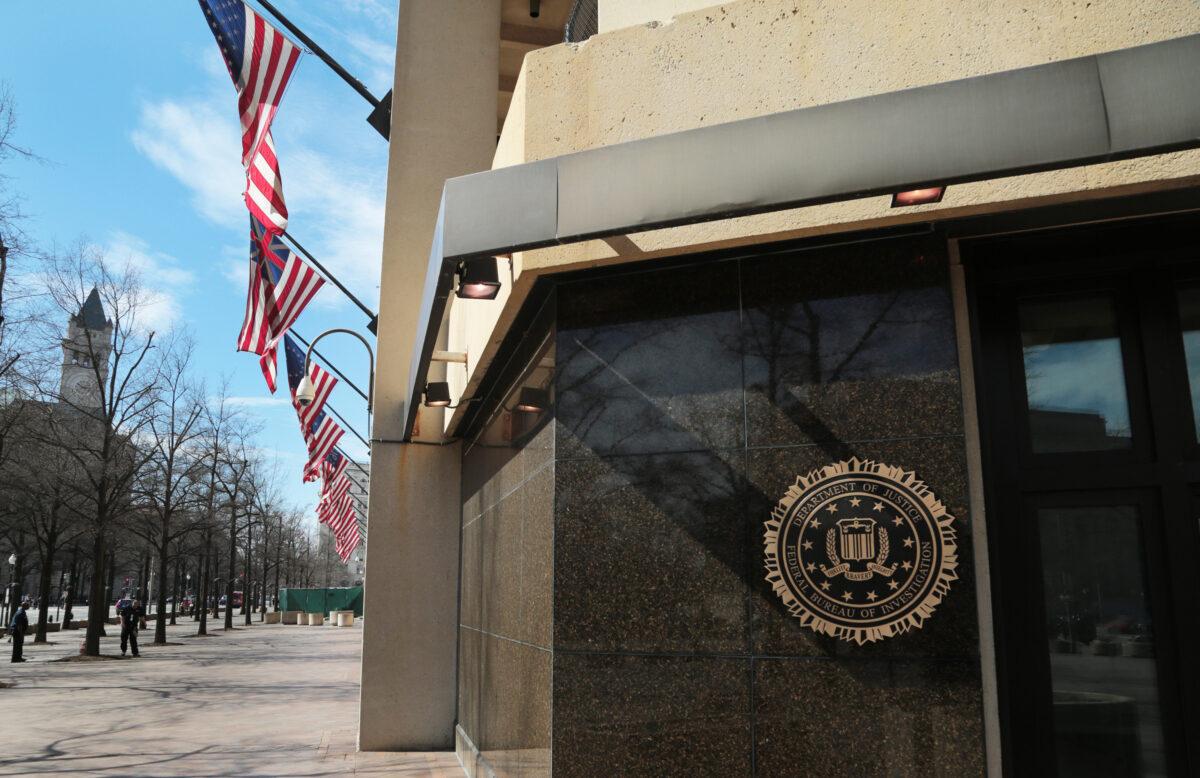 The FBI headquarters—the J. Edgar Hoover building—in Washington on March 22, 2023. (Richard Moore/The Epoch Times)