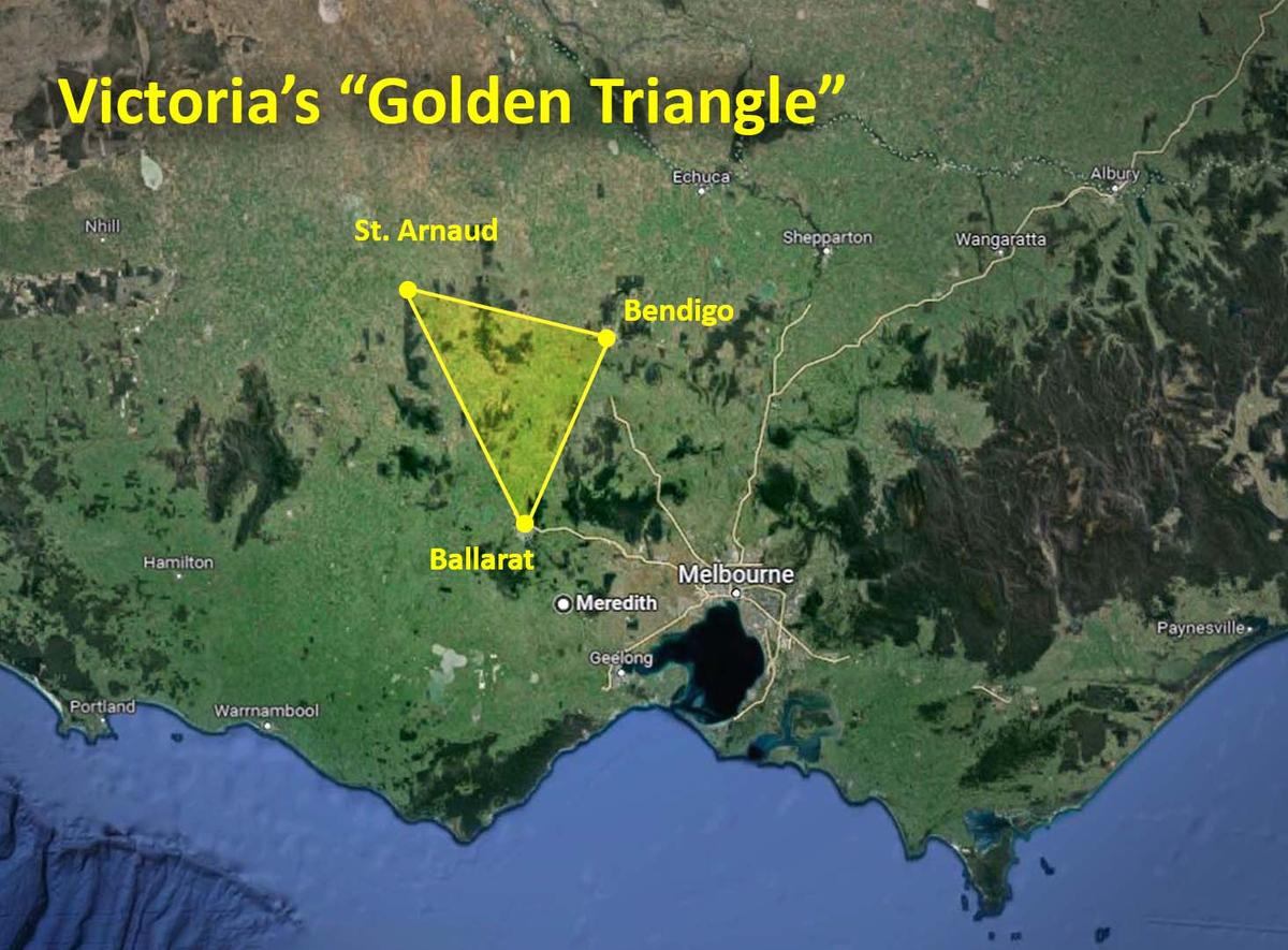 The "golden triangle" in Victory, Australia. (<a href="https://www.google.com/maps/@-38.0548371,144.912663,501082m/data=!3m1!1e3">Copyright TerraMetrics, LLC – www.terrametrics.com and Google Maps</a>)