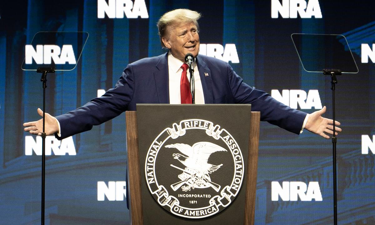 Trump Calls for Armed Security Guards at ‘Every School in America’ at NRA Conference