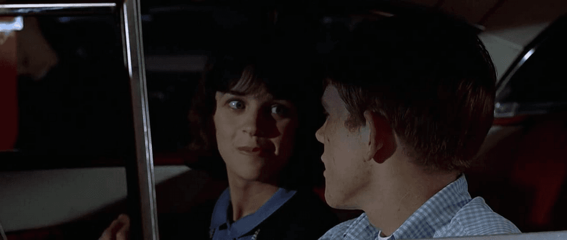 Steve (Ron Howard) explaining to his steady girl, Laurie (Cindy Williams), why they should see other people ("So that we'll know for sure, that we're really in love. <em>Not that there's any doubt</em>"), in “American Graffiti.” (Lucasfilm Ltd./The Coppola Company/Universal Pictures)