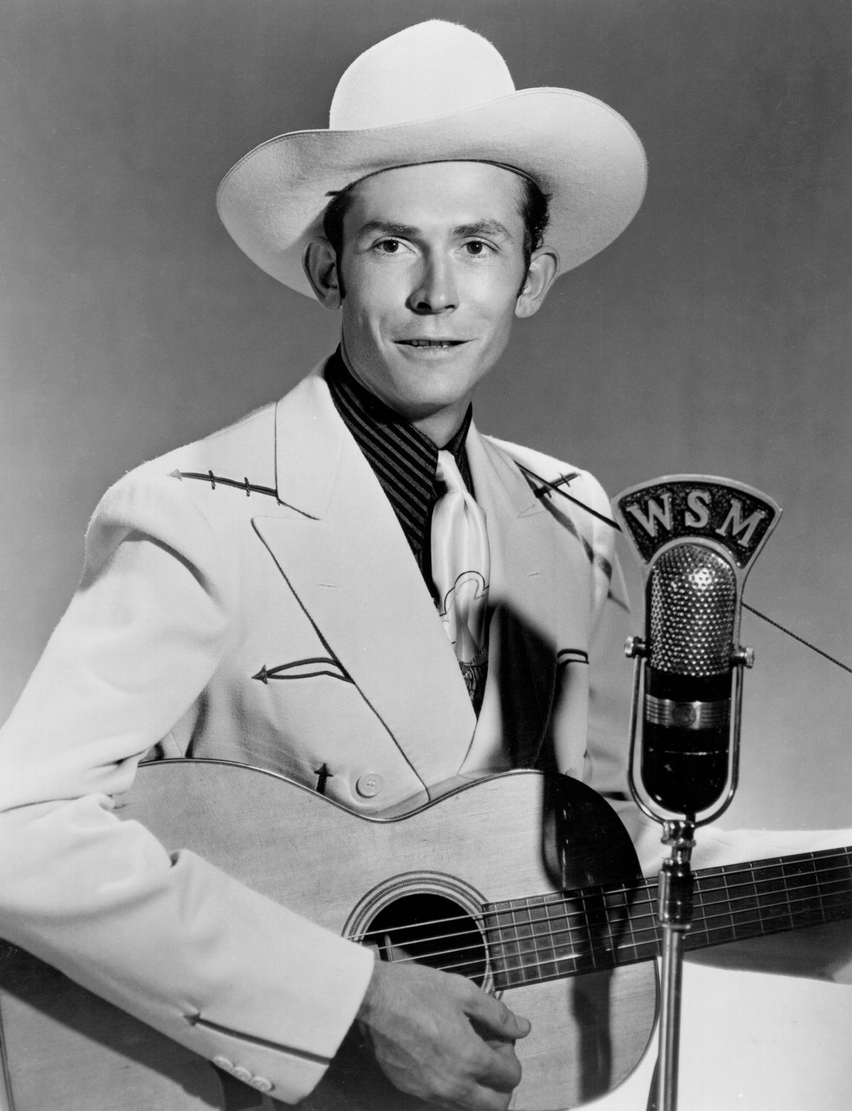 Hank Williams publicity photo for WSM Radio in Nashville, 1951. (Public Domain)