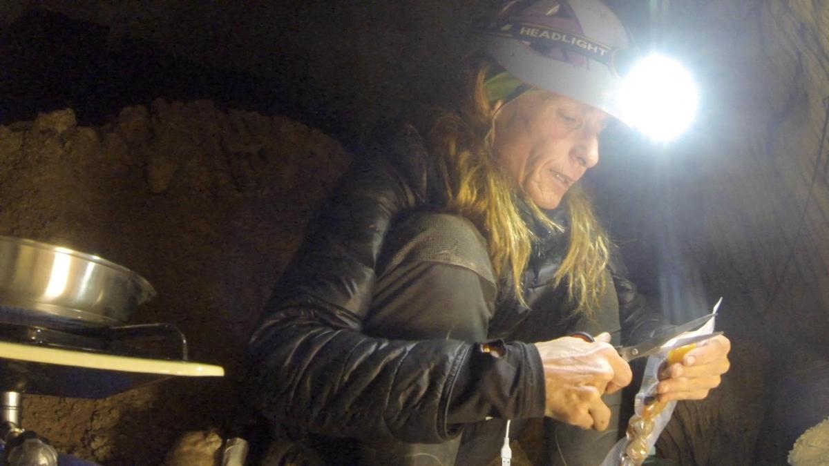 Beatriz Flamini, a Spanish mountaineer, was isolated for 500 days in a cave in Motril, Spain. (Dokumalia Producciones/Handout via REUTERS)