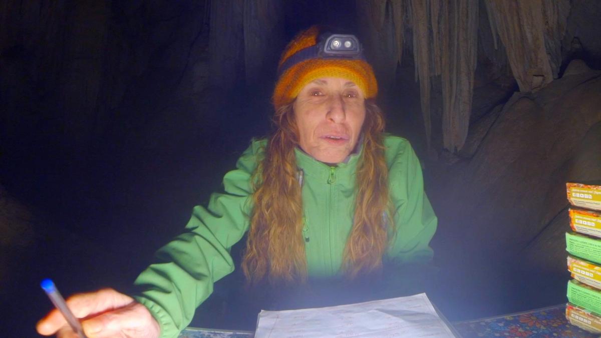 Beatriz Flamini, a Spanish mountaineer, was isolated for 500 days in a cave in Motril, Spain. (Dokumalia Producciones/Handout via REUTERS)