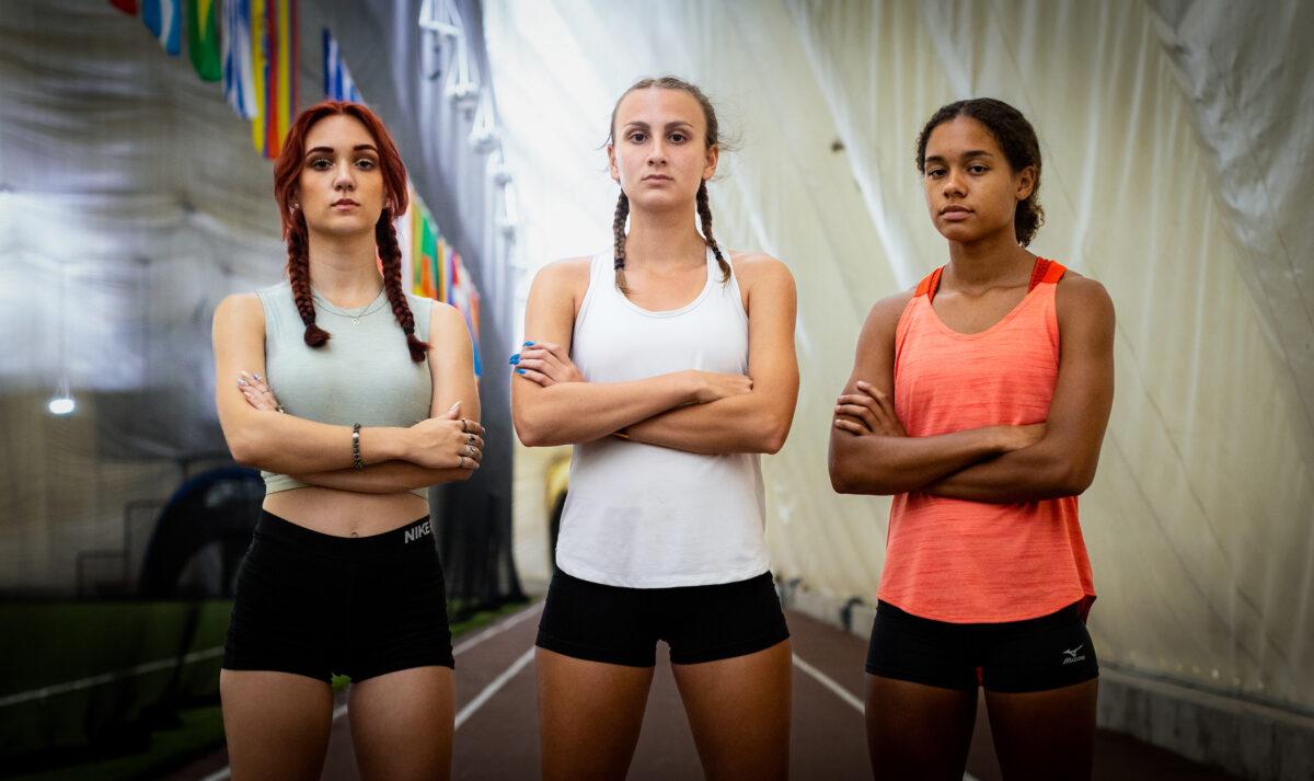 Connecticut athletes Selina Soule (L), Chelsea Mitchell (C), and Alanna Smith (R) filed a federal lawsuit in 2020 as high school students to stop males identifying as female from competing in girl's sports. (Courtesy of Alliance Defending Freedom)