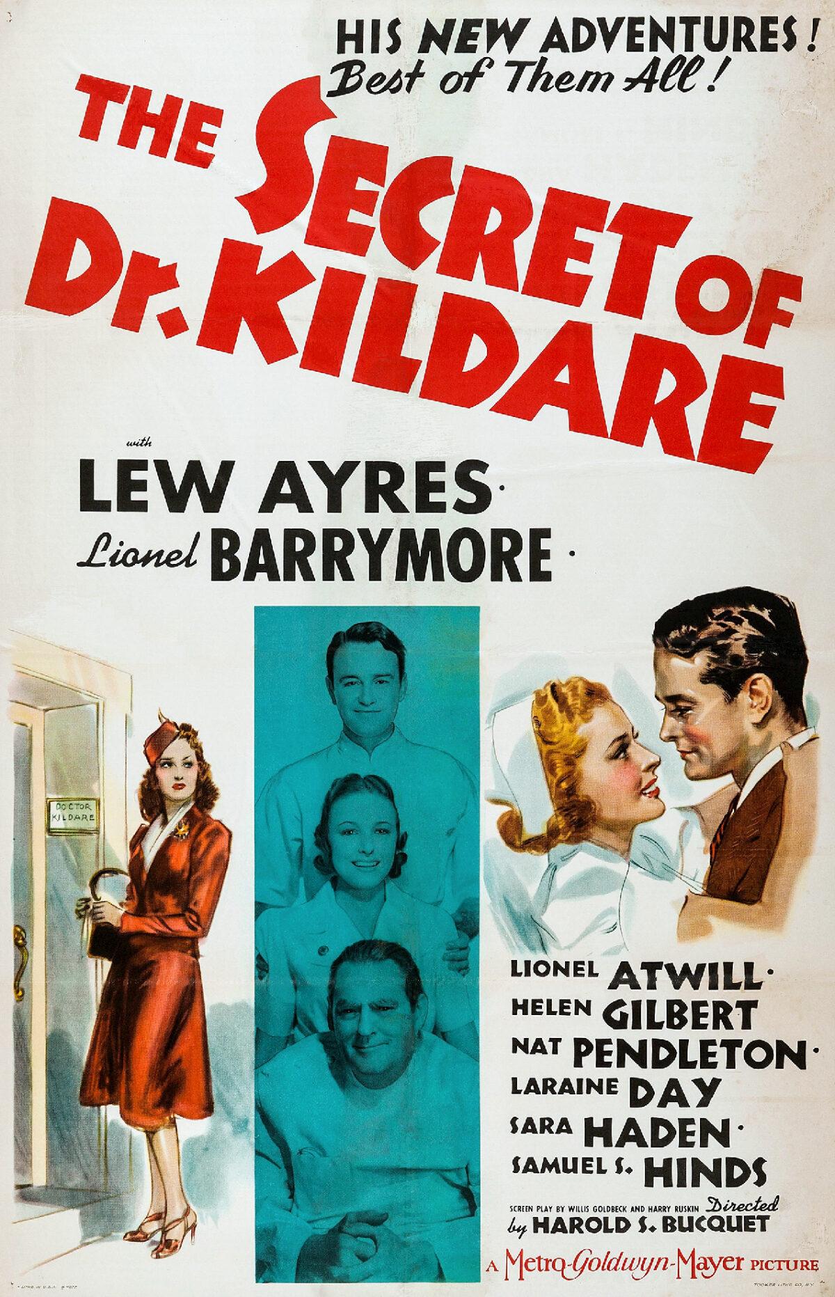 Poster for the 1939 film "The Secret of Dr. Kildare." (Public Domain)